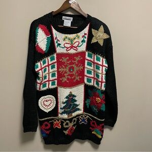 Cabin Creek Medium Petite Vintage Long Ugly Christmas Sweater